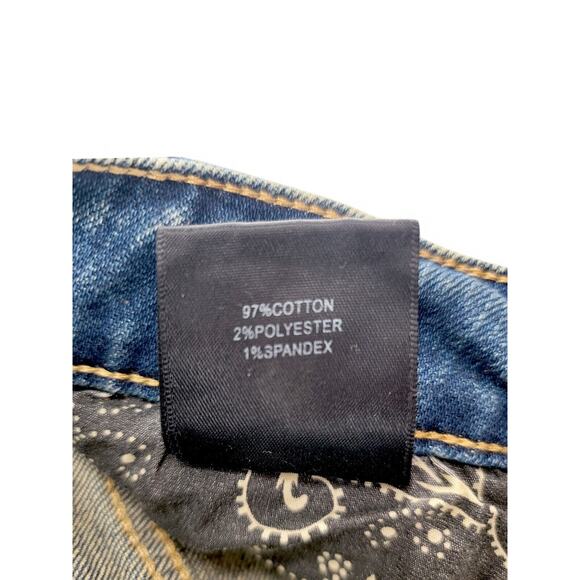 Richie Le Mens Straight‎ Leg Stretch Denim Jeans RLC-114 Vintage Wash Distressed - Picture 6 of 6